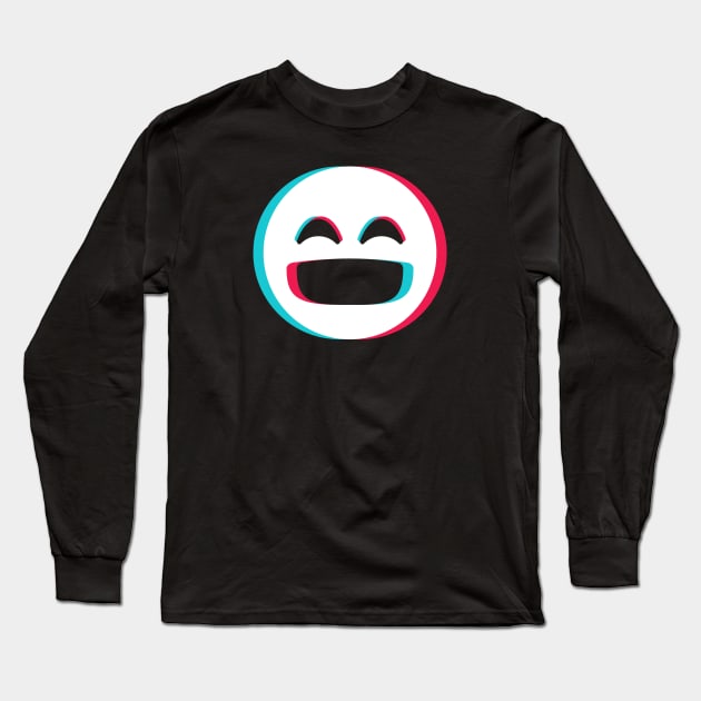 TikTok laughing emoji smiley White Long Sleeve T-Shirt by ThingyDilly